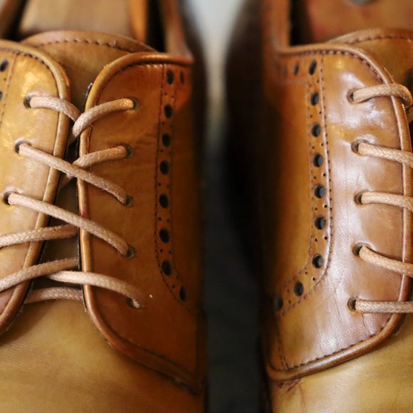 Magnanni 10-M Cognac Oxford Dress Shoes - Picture 2 of 10